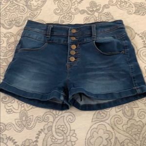 High Rise Denim Shorts